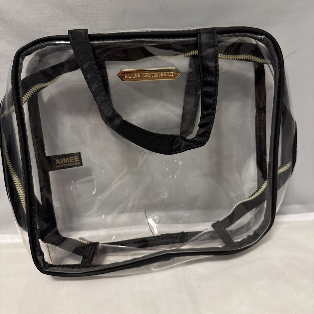 Aimee Kestenberg Clear Black Cosmetic Bag
